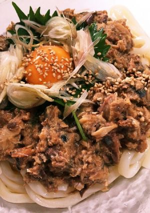 ☆ネバーパワー！の冷やしサバ缶うどん-レシピのメイン写真