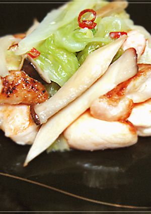 鶏胸肉とキャベツのチーズ炒め-レシピのメイン写真