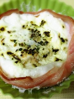 【お弁当】レンジで簡単!お花ハムエッグ-レシピのメイン写真