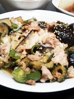 【簡単大皿】茄子とゴーヤの味噌マヨチーズ-レシピのメイン写真