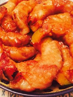 お弁当にも♡かぼちゃの豚バラくるくる巻き-レシピのメイン写真