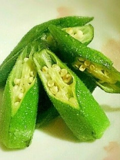 甘くておいしい♪オクラの塩炒め-レシピのメイン写真