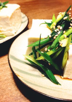 ピリ辛!簡単ネギのせ豆腐-レシピのメイン写真