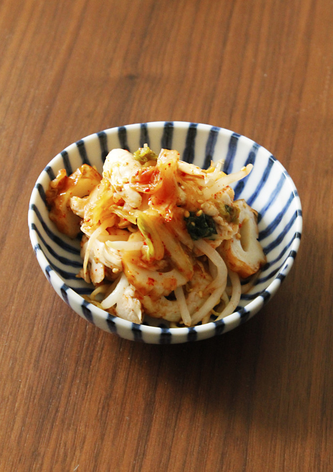 ささみ・ちくわ・キムチ・もやしの和え物-レシピのメイン写真