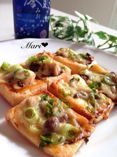 秋の味覚☆チーズたっぷり♩和風節約ピザ-レシピのメイン写真