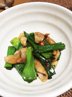 節約おかず!鶏皮ねぎ炒め-レシピのメイン写真