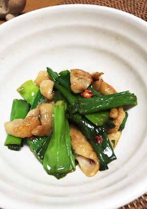 節約おかず！鶏皮ねぎ炒め-レシピのメイン写真