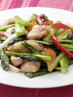 鶏肉と小松菜の炒め物-レシピのメイン写真