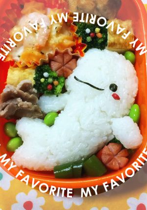 簡単❋ キャラ弁 白イルカ♡-レシピのメイン写真
