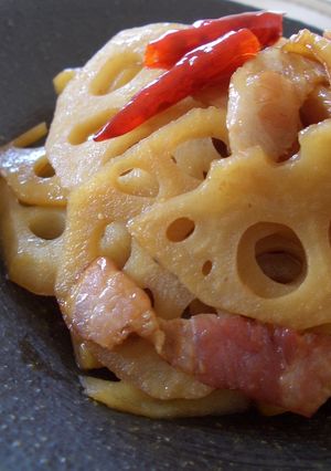 箸が進む♪レンコンのキンピラ　-レシピのメイン写真
