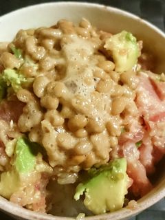 とろける♪アボカド納豆ねぎとろ丼☆-レシピのメイン写真