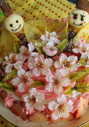 かわいい！！ひな祭りケーキ！！-レシピのメイン写真