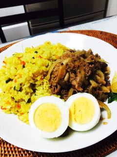 カレーピラフと焼肉のワンプレートランチ☆-レシピのメイン写真