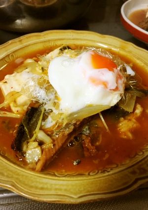 さんまの蒲焼缶でチゲ風-レシピのメイン写真