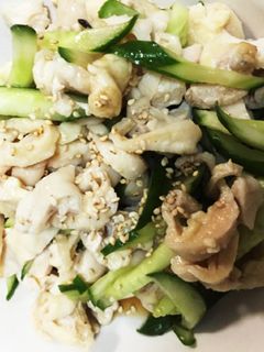 鶏皮とキュウリの酢の物-レシピのメイン写真