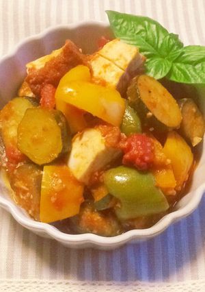 トマト缶で夏野菜の和風ラタトゥイユ-レシピのメイン写真