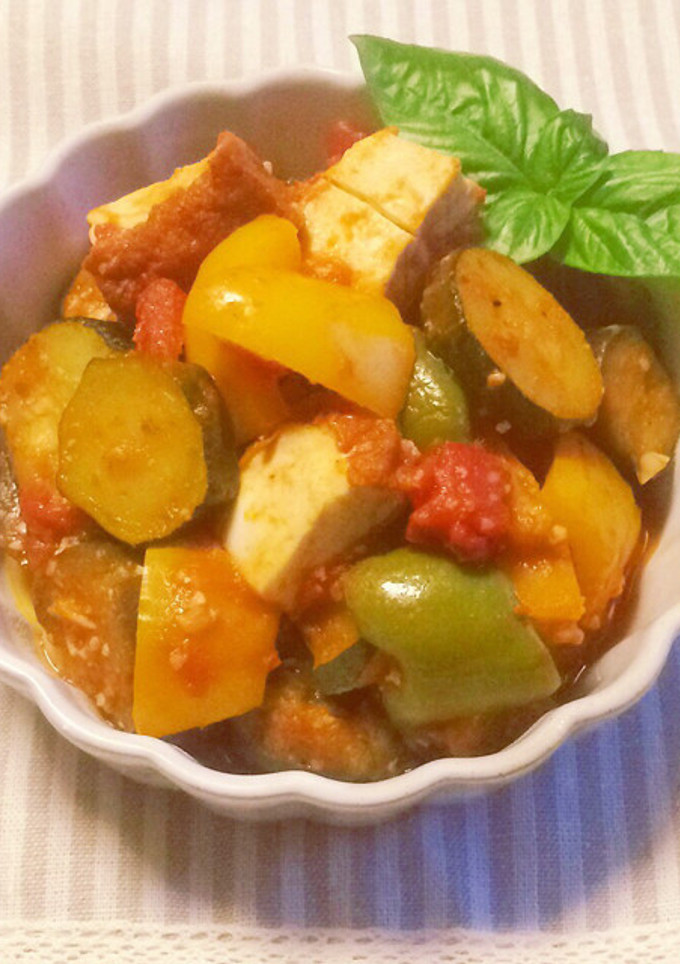 トマト缶で夏野菜の和風ラタトゥイユ-レシピのメイン写真