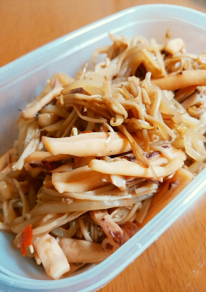 いかとエノキとモヤシの甘辛煮-レシピのメイン写真