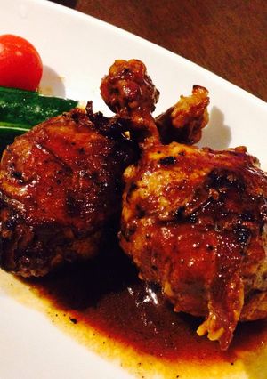 簡単！手羽元と豚コマでマンガ肉-レシピのメイン写真