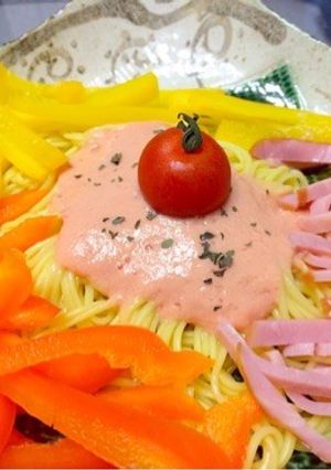 簡単!トマトと豆腐のソースで冷やし中華-レシピのメイン写真