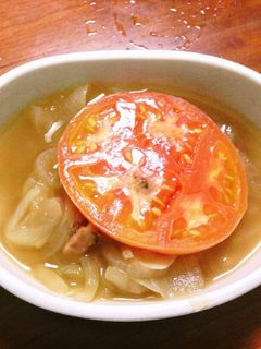 オニオンスープ~焼きトマトのせ~-レシピのメイン写真