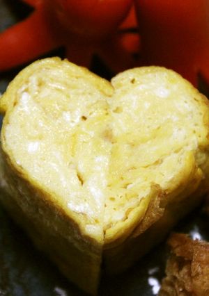 ハートの卵焼き-レシピのメイン写真
