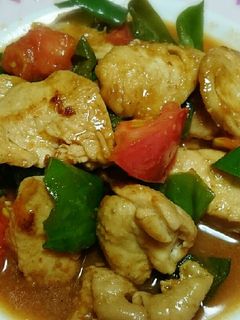 鶏むね肉のトマピー甘酢炒め♪-レシピのメイン写真