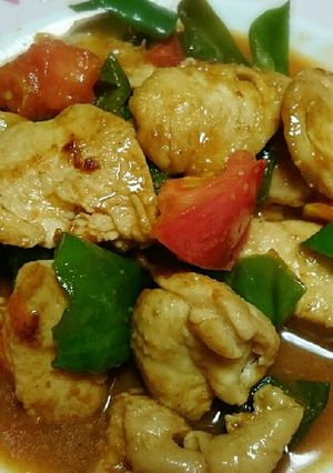 鶏むね肉のトマピー甘酢炒め♪-レシピのメイン写真
