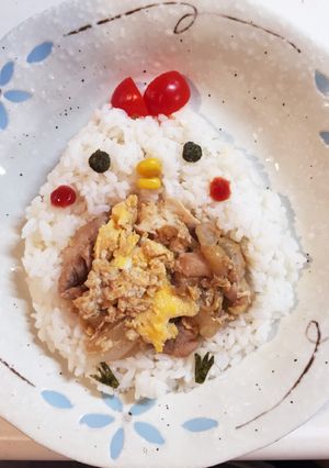 にわとりキャラ☆親子丼-レシピのメイン写真