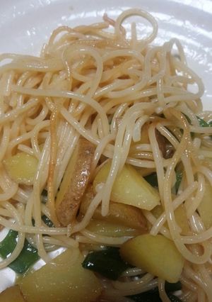 [自作料理]ペペロンチーノ？風パスタ-レシピのメイン写真