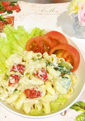 ツナとマカロニのフルーティーサラダ-レシピのメイン写真