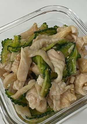 鶏皮とゴーヤの和え物-レシピのメイン写真