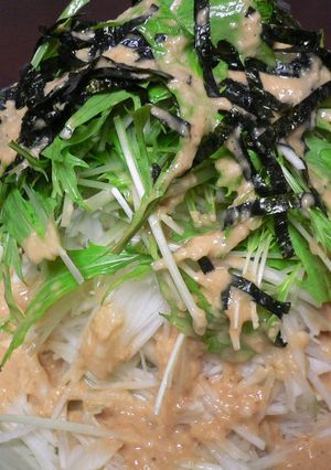 ネバシャキ！大根と水菜の山芋がけサラダ-レシピのメイン写真