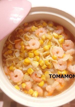 インスタントラーメンアレンジ★海老コーン-レシピのメイン写真