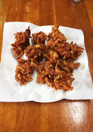 柿の種でおかき揚げ〜( ´ ▽ ` )ノ-レシピのメイン写真