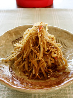 母の味!レンジで簡単きんぴらごぼう-レシピのメイン写真