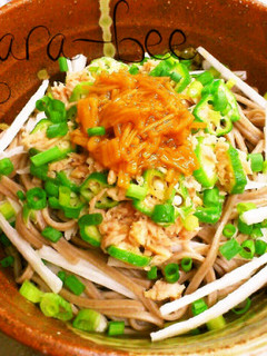 長いもとなめたけツナオクラのぶっかけ蕎麦-レシピのメイン写真