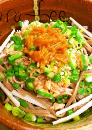長いもとなめたけツナオクラのぶっかけ蕎麦-レシピのメイン写真
