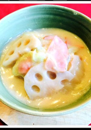 白菜とレンコンの豆乳煮-レシピのメイン写真