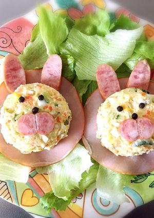 ポテサラうさぎ-レシピのメイン写真