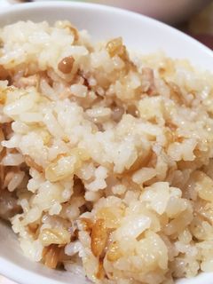 シーチキンとなめ茸で!簡単炊き込みごはん-レシピのメイン写真