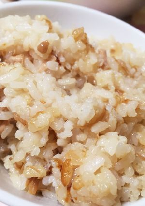 シーチキンとなめ茸で！簡単炊き込みごはん-レシピのメイン写真