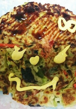 野菜パクパク！豆腐deふわりんお好み焼き-レシピのメイン写真