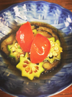 大きいオクラを使った夏野菜の煮浸し-レシピのメイン写真