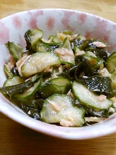 きゅうりとわかめとツナの酢の物-レシピのメイン写真