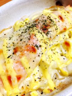 サーモンと玉ねぎのマヨチーズ焼き♬-レシピのメイン写真