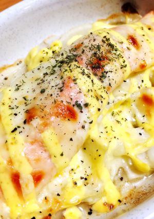 サーモンと玉ねぎのマヨチーズ焼き♬-レシピのメイン写真