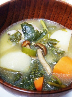 *鶏肉とモロヘイヤのとろとろなめこ汁*-レシピのメイン写真
