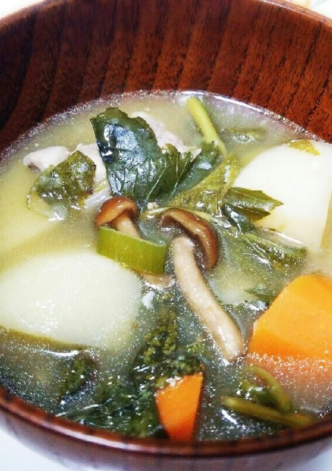 ＊鶏肉とモロヘイヤのとろとろなめこ汁＊-レシピのメイン写真