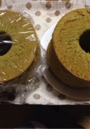 抹茶シフォンケーキ17㎝2台同時に-レシピのメイン写真